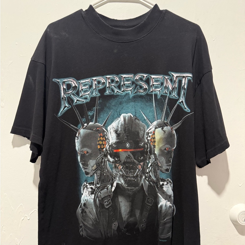 Represent Oversized Black Graphic T-Shirt